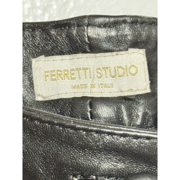 Ferretti Studio by Aeffe Italy Vintage 90s Leather Pants Women’s 8 - Picture 2 of 7